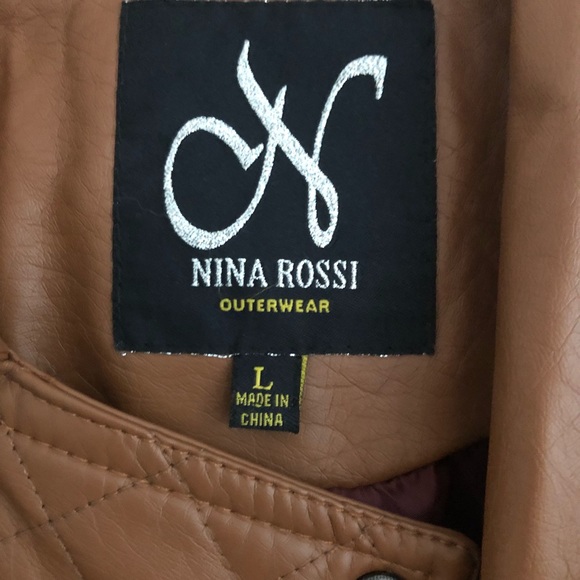 EUC Brown pleather jacket Large - Picture 5 of 5